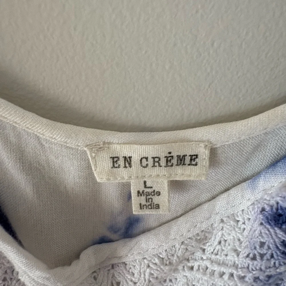 En Creme Blue and White Tie-Dye Dress - Picture 2 of 2